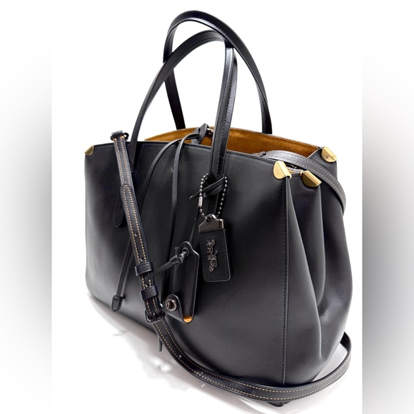 Coach 1941 Cooper Carryall Black Glovetanned Leather Satchel Top Handle - Picture 4 of 16